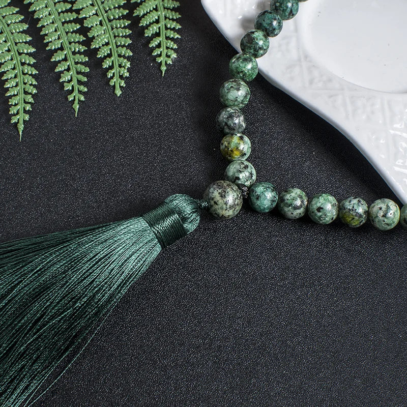 8mm African Turquoise Tasbih 33 Bead -precious Stone Jewelry