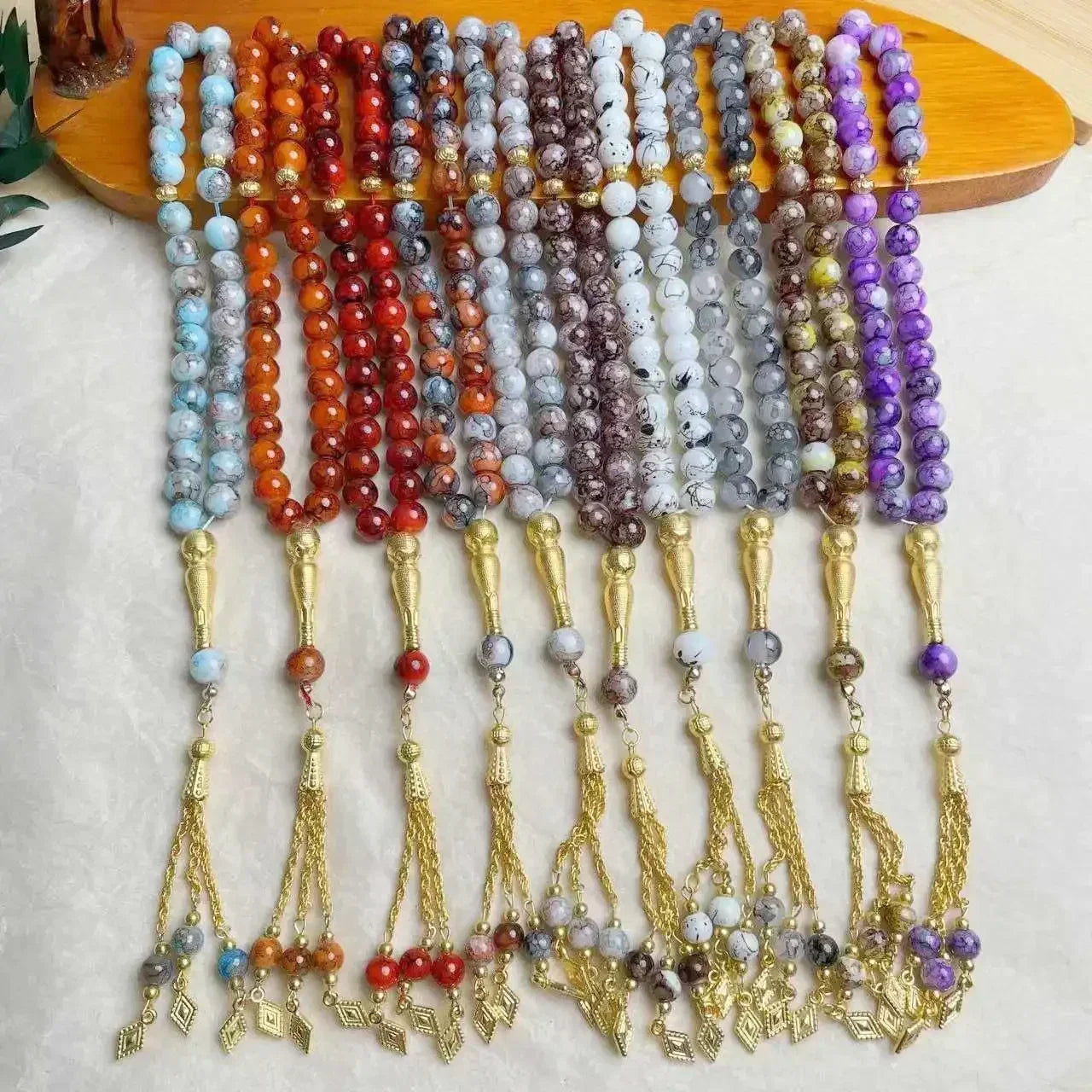 10mm 33pcs Glass Tesbih Islamic Prayer Beads