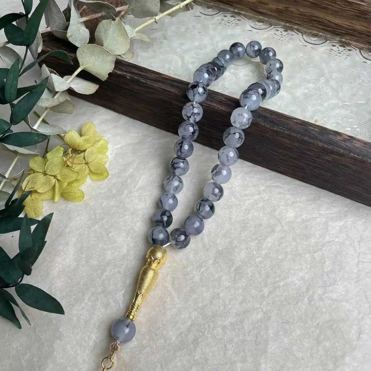 10mm 33pcs Glass Tesbih Islamic Prayer Beads