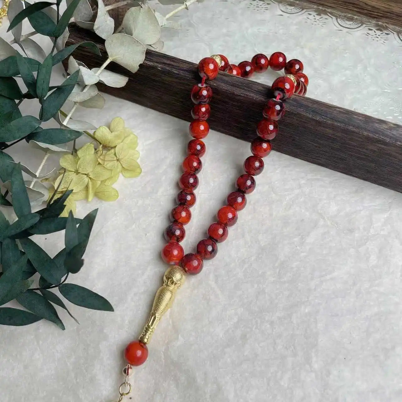 10mm 33pcs Glass Tesbih Islamic Prayer Beads