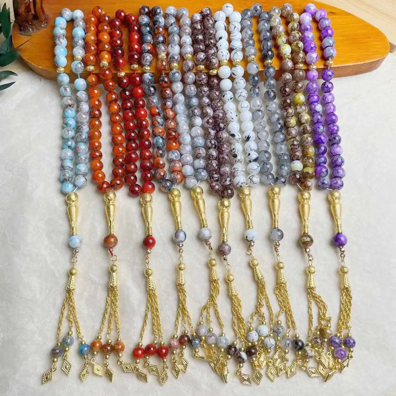 10mm 33pcs Glass Tesbih Islamic Prayer Beads