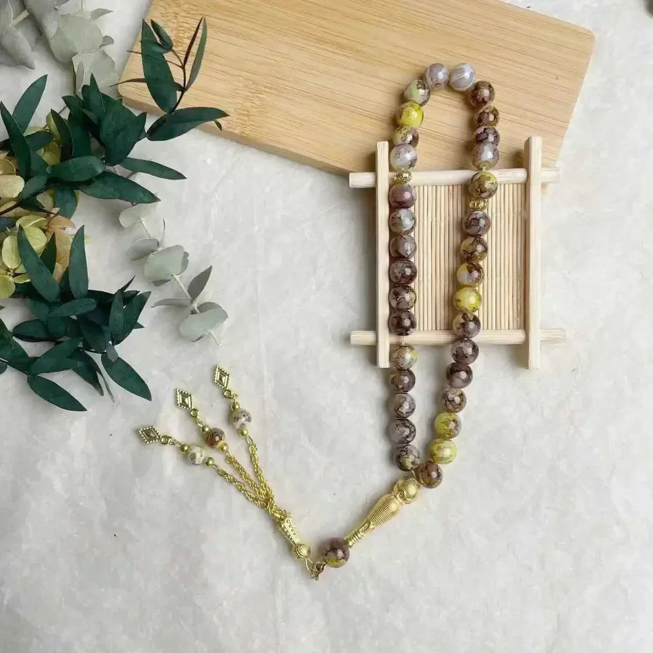 10mm 33pcs Glass Tesbih Islamic Prayer Beads