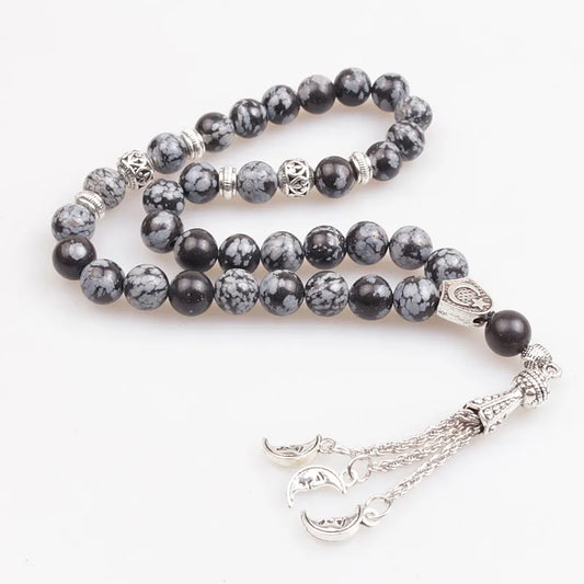 8mm Snow Stone 33 Prayer Beads Tasbih