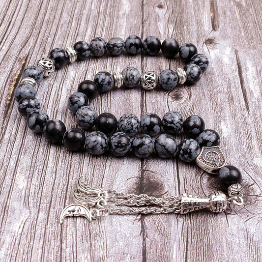 8mm Snow Stone 33 Prayer Beads Tasbih